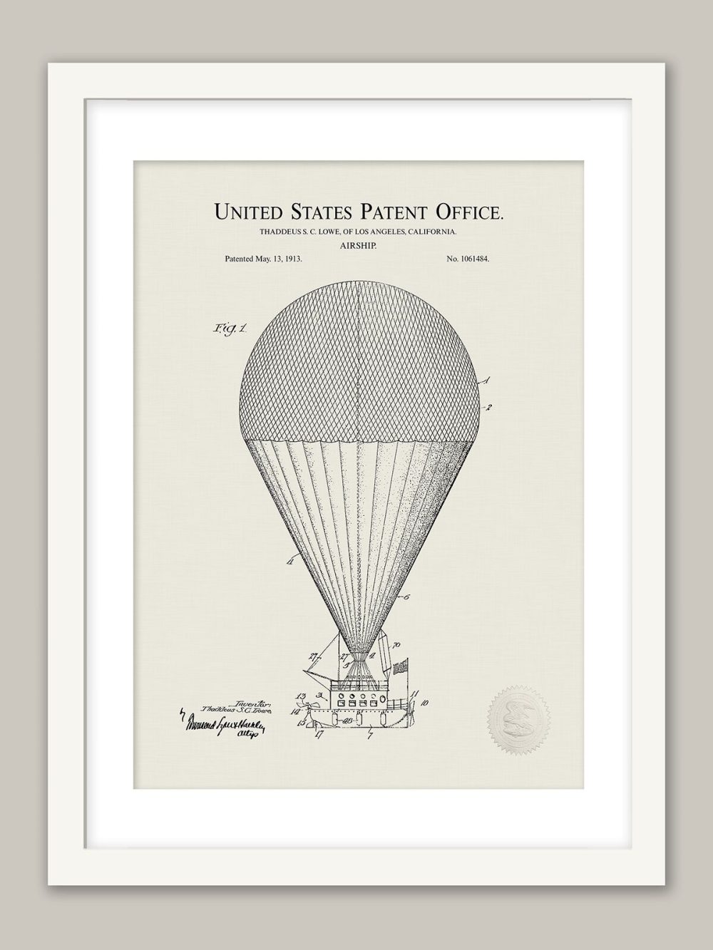 Aeronautics | 1913 Airship Patent Aeronautics Aeronautics