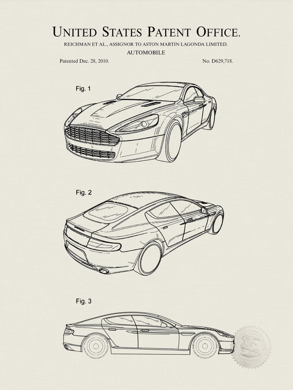 Automobiles | 2010 Rapid | Aston Martin Patent Automobiles Antique