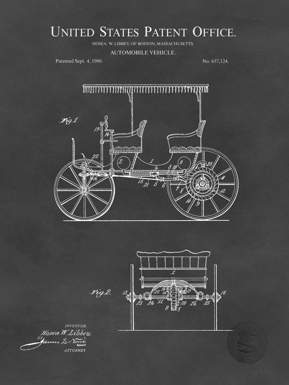 Automobiles | Antique Automobile Design | 1900 Patent Automobiles Antique