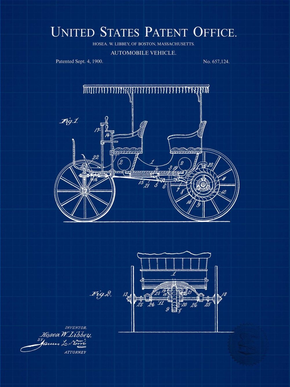 Automobiles | Antique Automobile Design | 1900 Patent Automobiles Antique