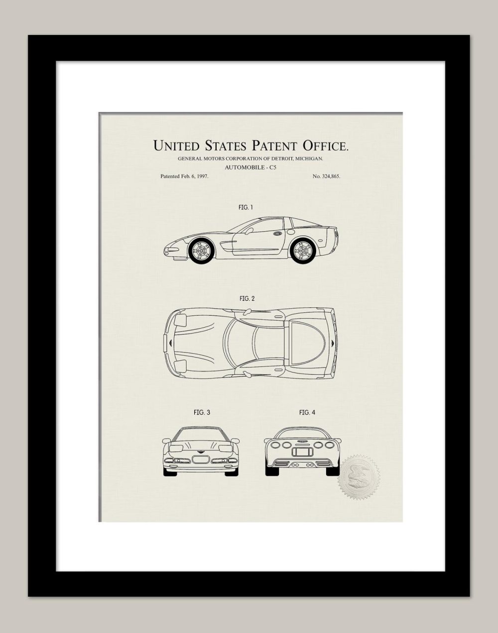 Automobiles | Corvette C5 | 1997 Gm Patent Automobiles Antique