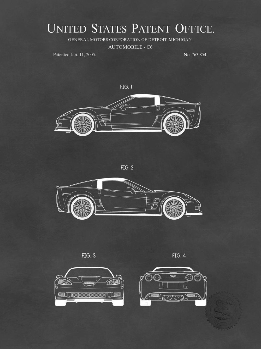 Automobiles | Corvette C6 | 2005 Gm Patent Automobiles Antique