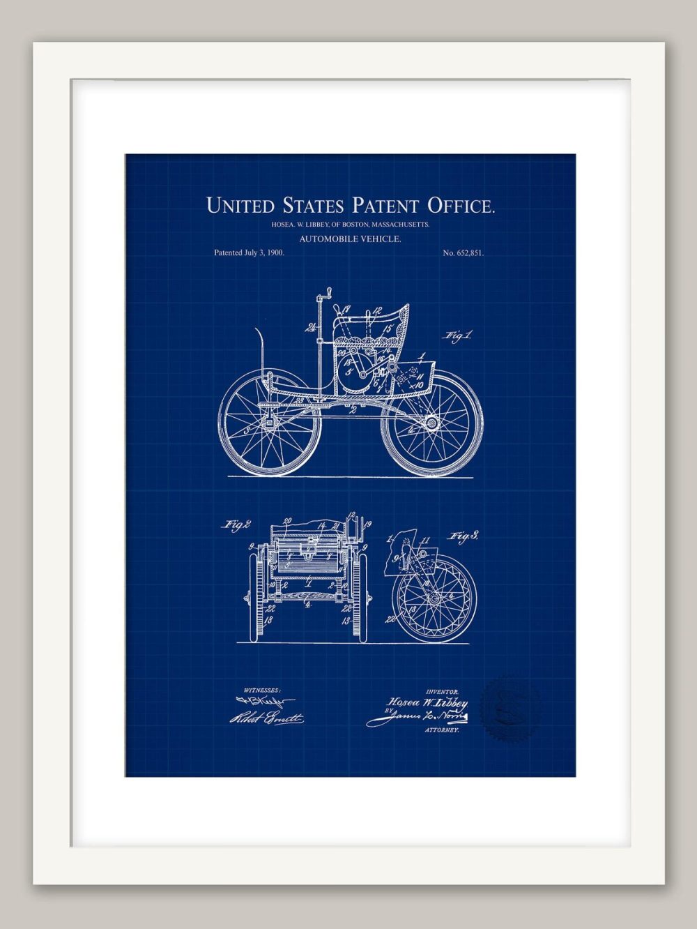 Automobiles | Vintage Motor Vehicle | 1900 Patent Automobiles Antique