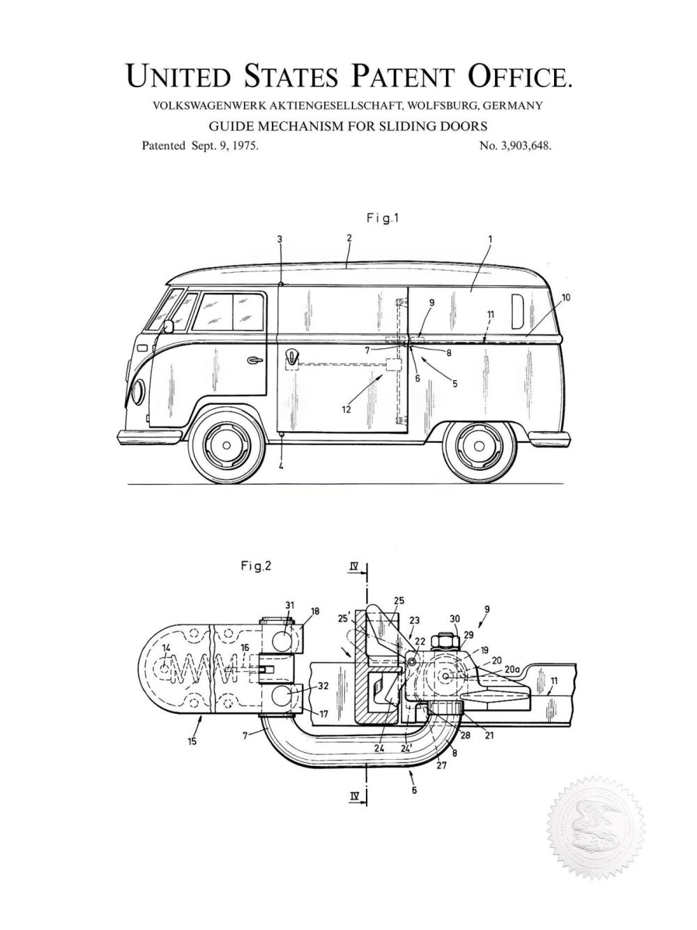 Automobiles | Volkswagen Bus Patent Automobiles Antique