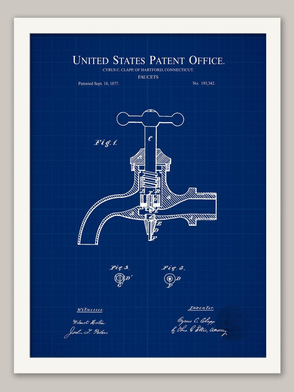 Bathroom / Laundry | Bathroom Faucet | 1877 Patent Bathroom / Laundry Antique