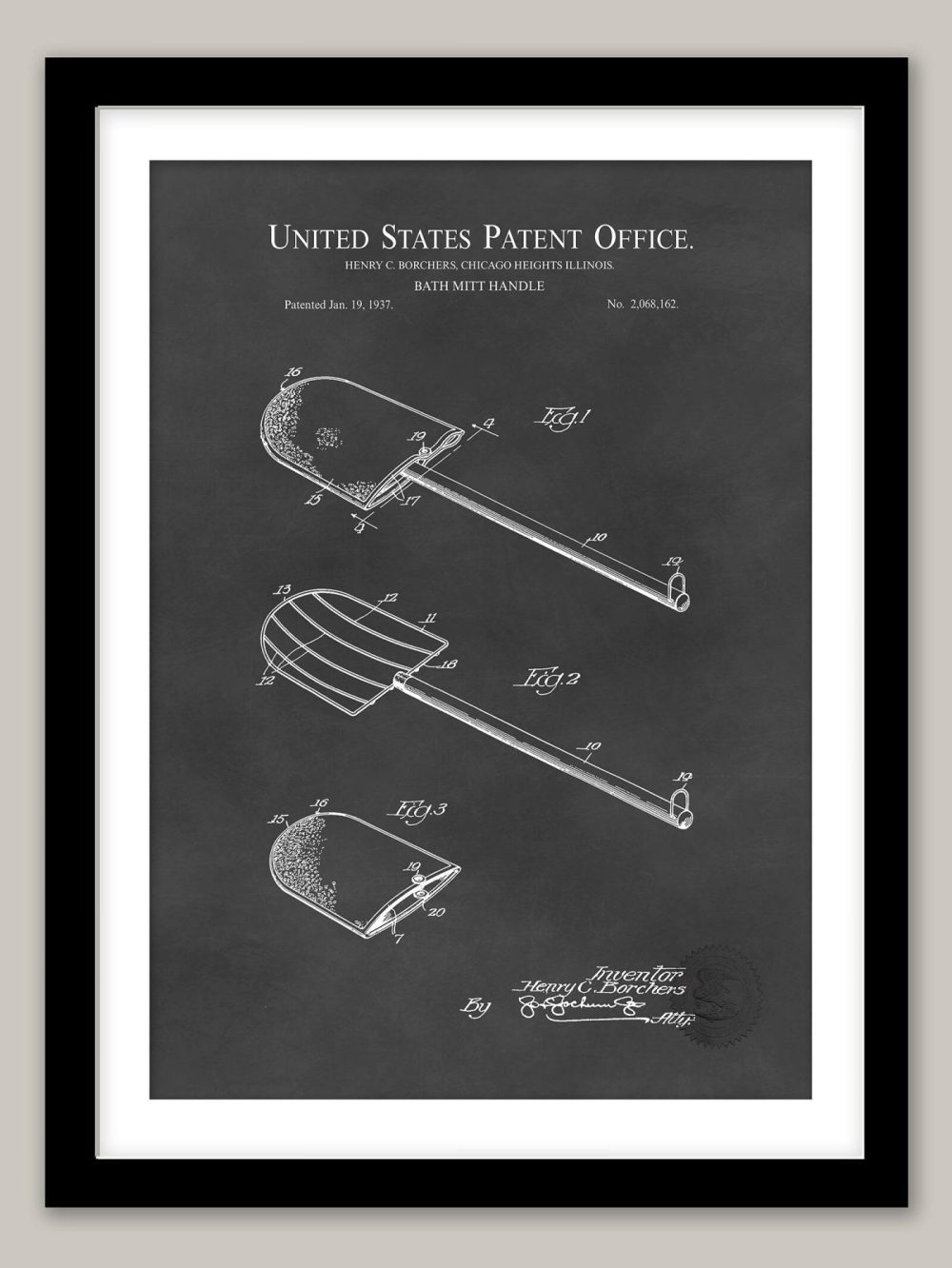 Bathroom / Laundry | Loofah Bath Mitt | 1937 Patent Bathroom / Laundry Antique