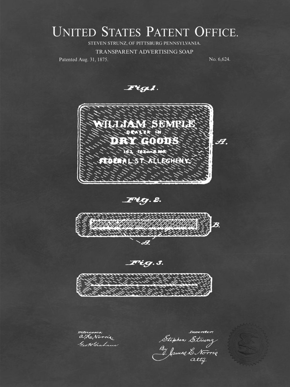 Bathroom / Laundry | Soap Bar | 1875 Patent Bathroom / Laundry Antique