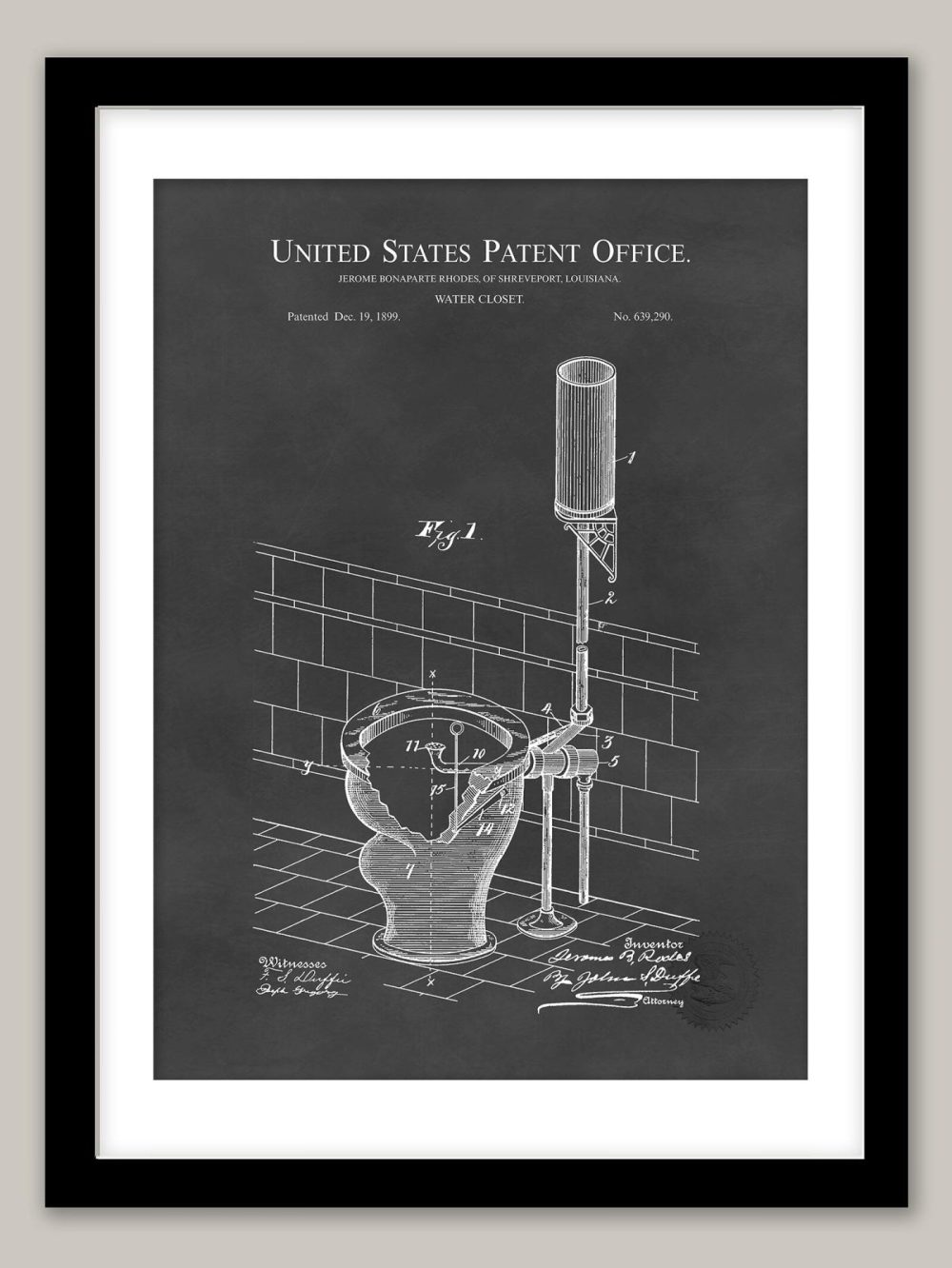 Bathroom / Laundry | Toilet Design | 1899 Patent Bathroom / Laundry Antique