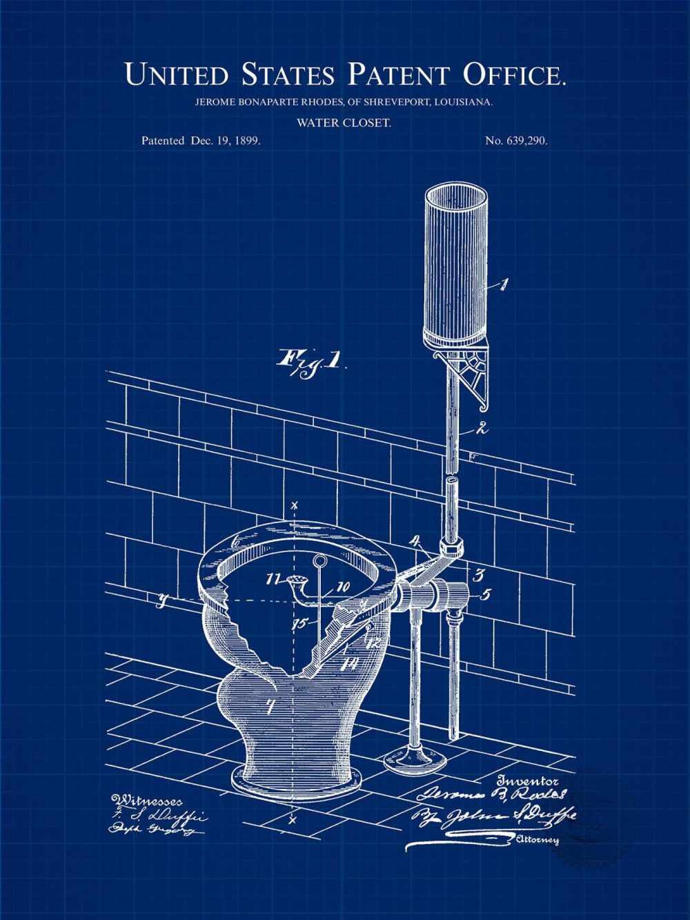 Bathroom / Laundry | Toilet Design | 1899 Patent Bathroom / Laundry Antique