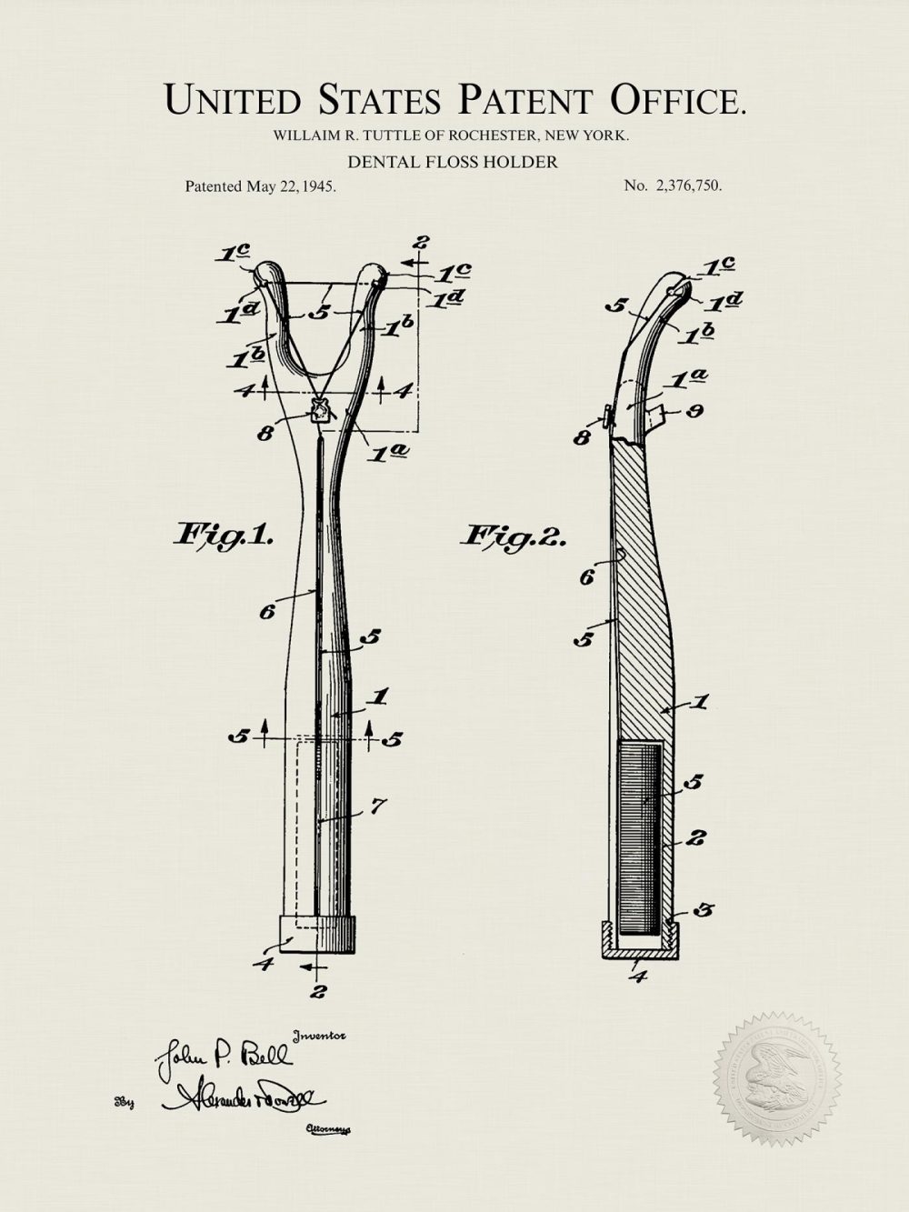 Bathroom / Laundry | Vintage Tooth Care Patent Prints Bathroom / Laundry Antique