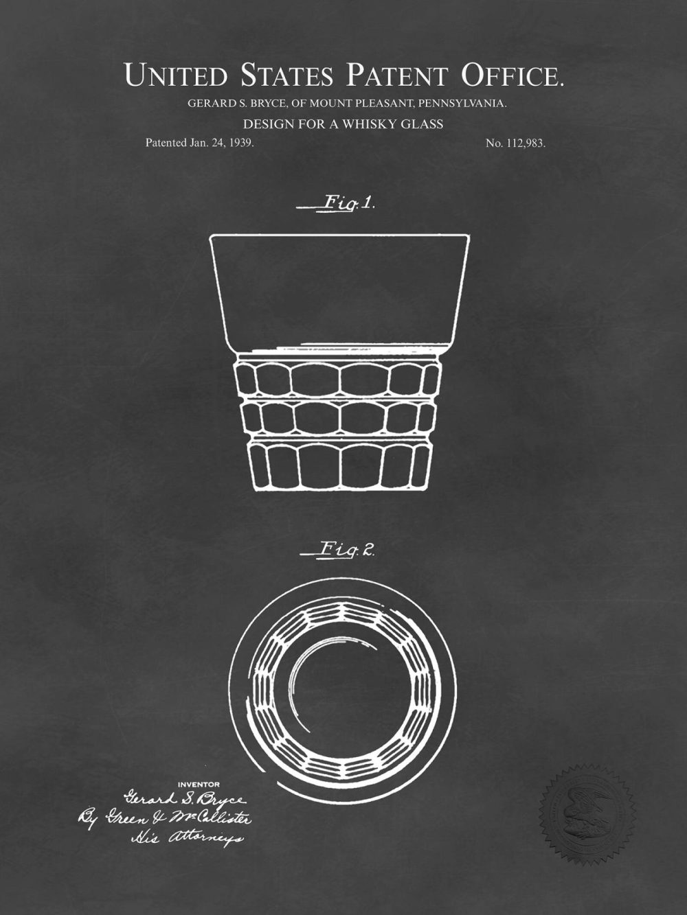 Beer / Whiskey / Wine | Wine, Champagne – Whisky Glass Patents Beer / Whiskey / Wine Antique