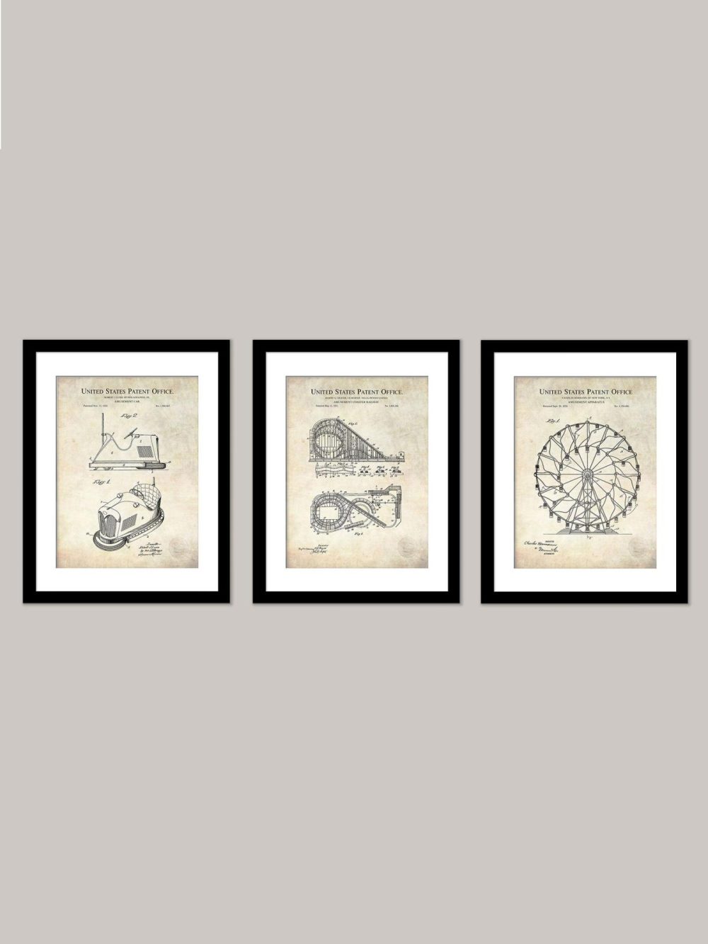 Carnival / Steampunk / Occult | Amusement Park Ride Patent Collection Carnival / Steampunk / Occult Antique