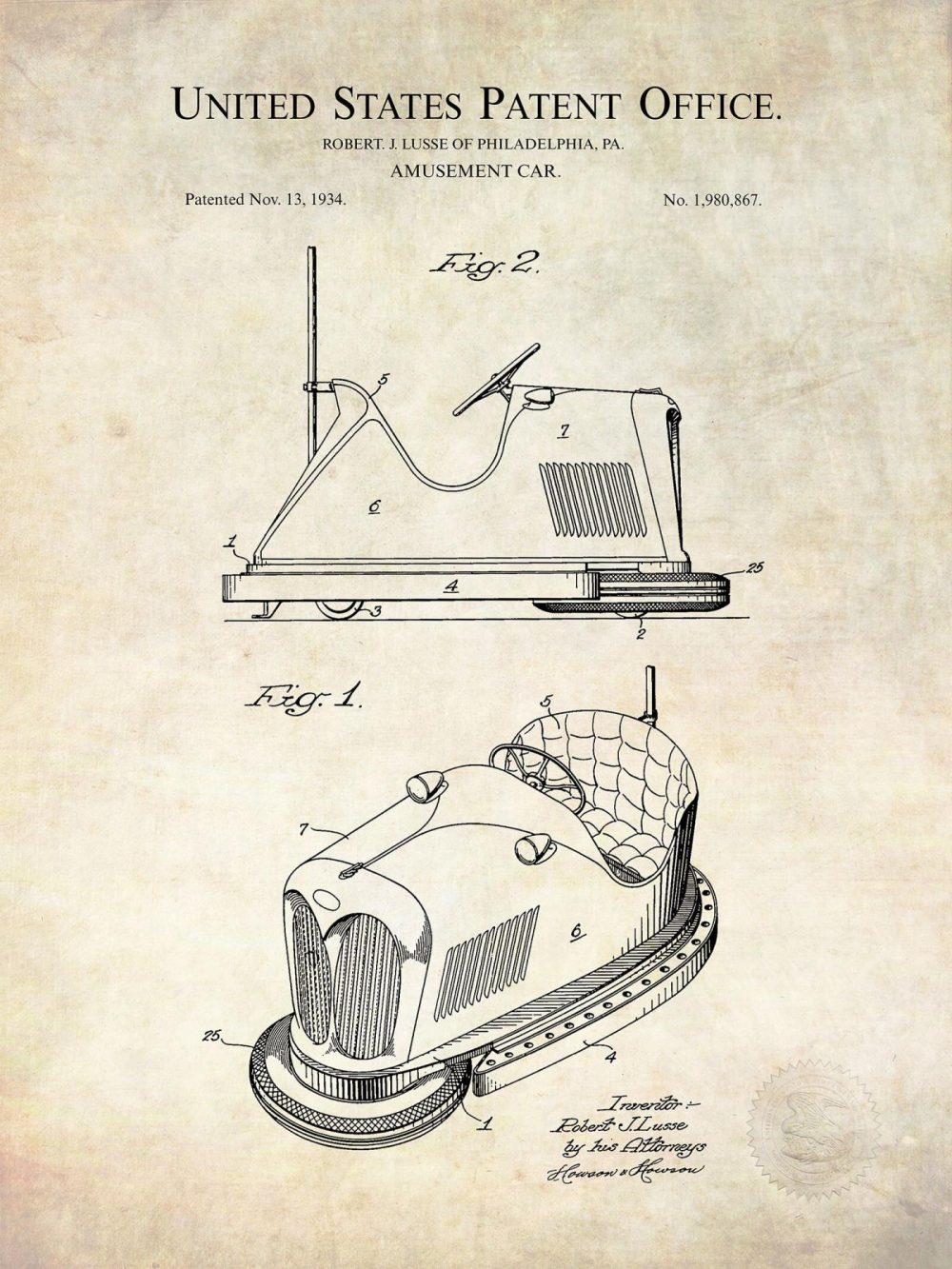 Carnival / Steampunk / Occult | Amusement Park Ride Patent Collection Carnival / Steampunk / Occult Antique