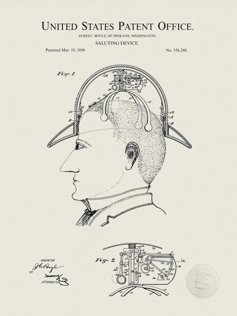 Carnival / Steampunk / Occult | Saluting Hat | 1896 Patent Carnival / Steampunk / Occult Antique