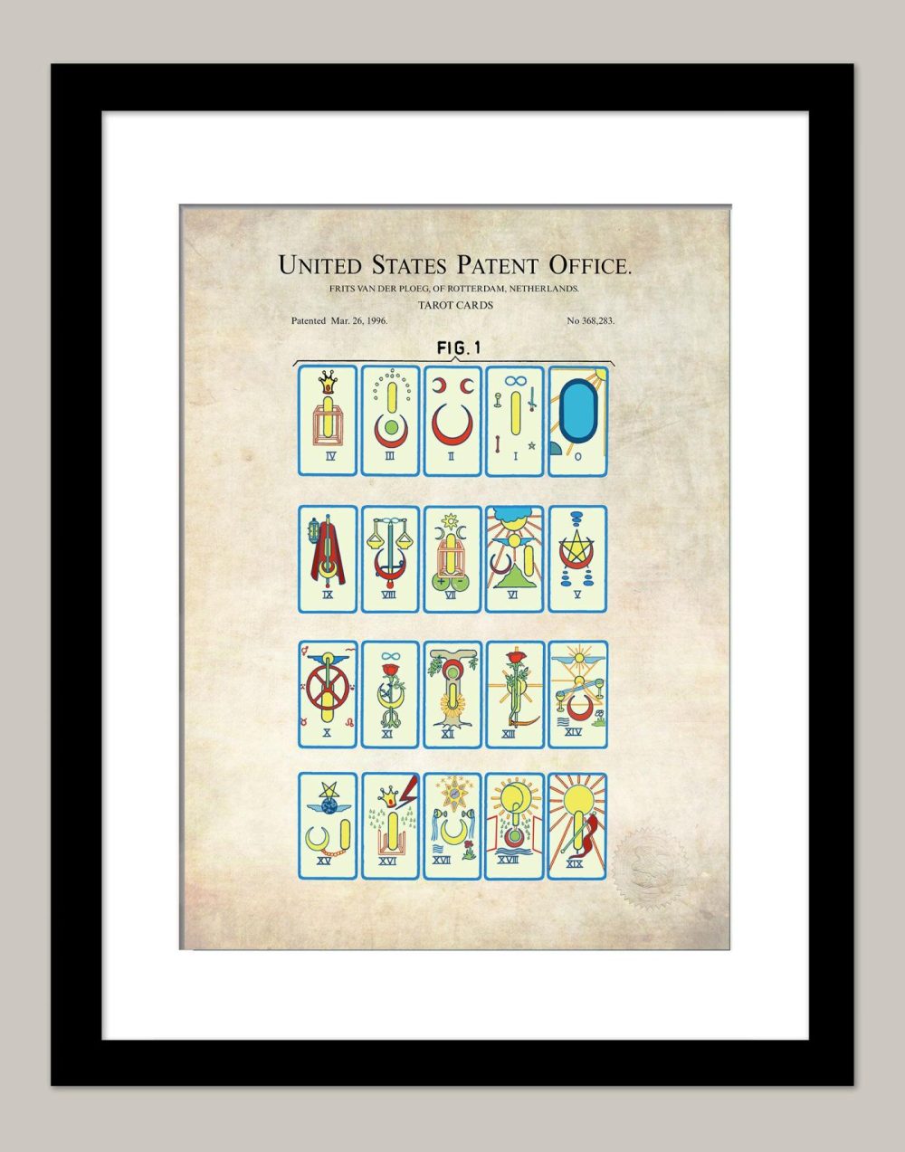 Carnival / Steampunk / Occult | Tarot Card Design | 1996 Patent Carnival / Steampunk / Occult Antique