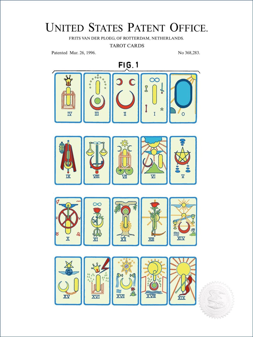 Carnival / Steampunk / Occult | Tarot Card Design | 1996 Patent Carnival / Steampunk / Occult Antique