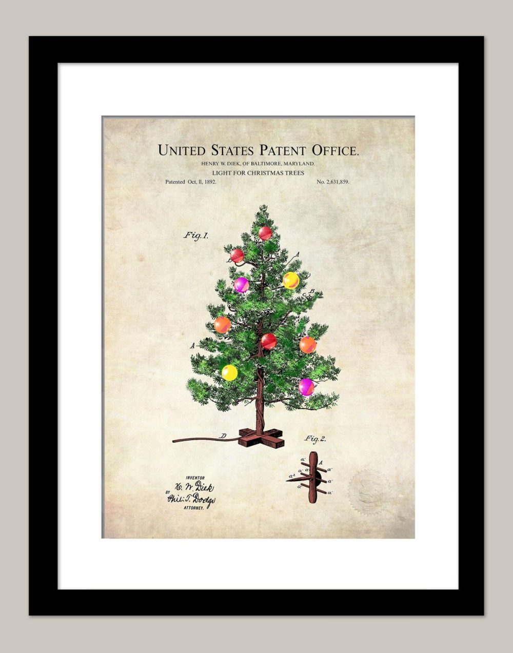 Christmas / Holiday | Christmas Tree Lights | 1892 Patent Christmas / Holiday Antique