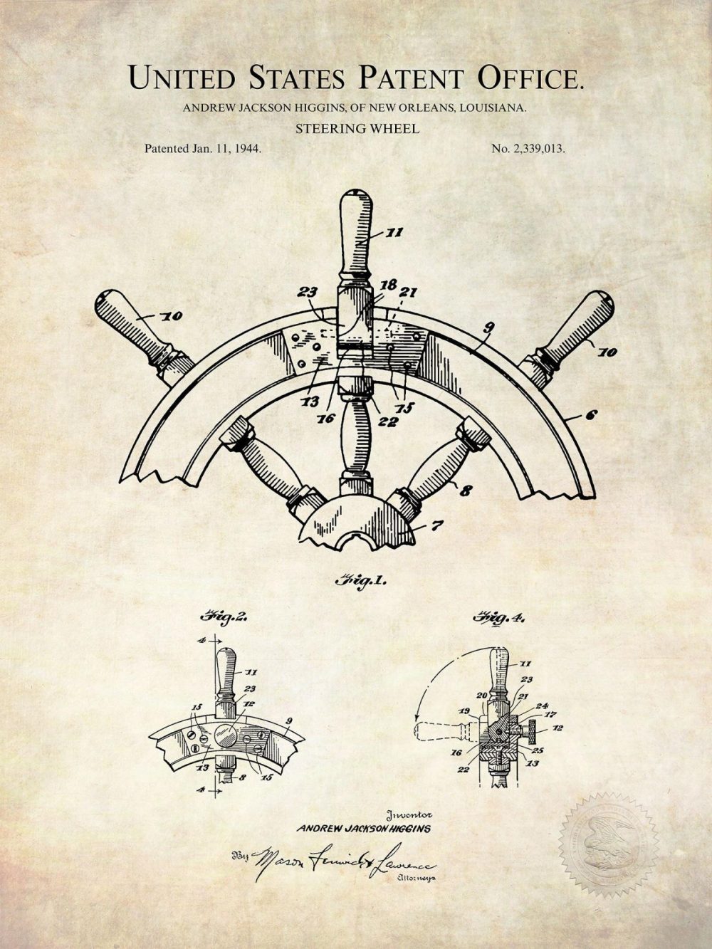 Marine / Maritime | Antique Maritime Patents Print Set Marine / Maritime Antique