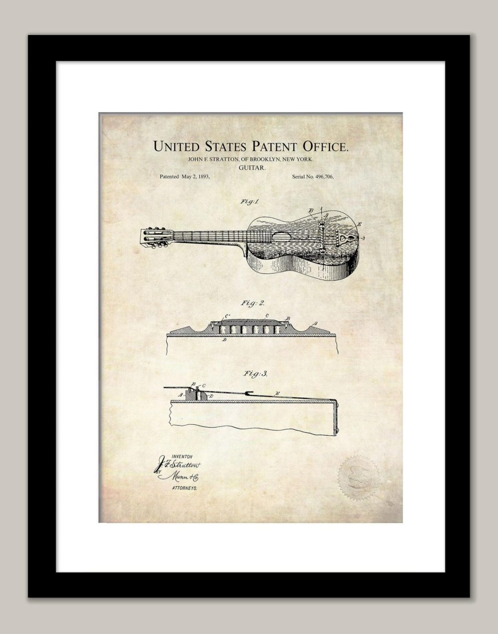 Music / Hip Hop / Instruments | Antique Acoustic Guitar | 1893 Patent Music / Hip Hop / Instruments Antique