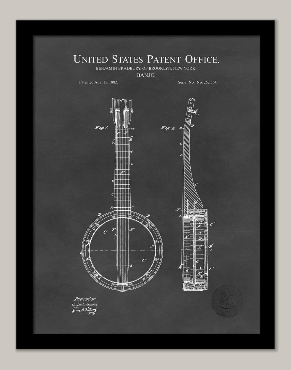 Music / Hip Hop / Instruments | Bradbury Banjo | 1882 Patent Music / Hip Hop / Instruments Antique