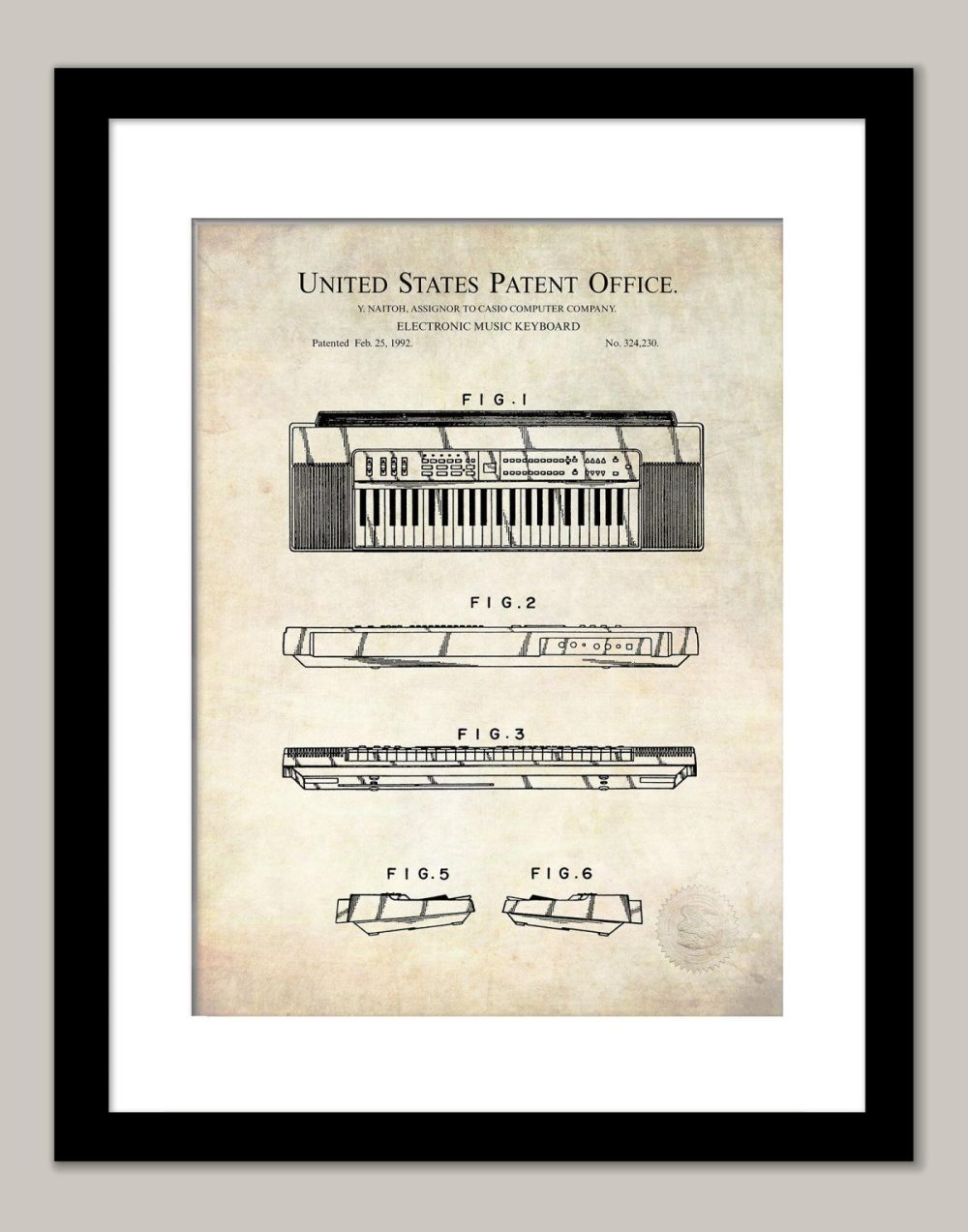 Music / Hip Hop / Instruments | Casio Keyboard | 1992 Music Patent Music / Hip Hop / Instruments Antique