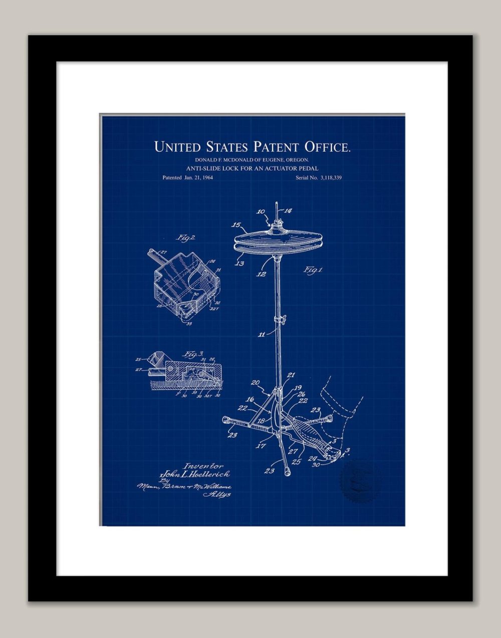 Music / Hip Hop / Instruments | Cymbal Design | 1964 Ludwig Patent Music / Hip Hop / Instruments Antique