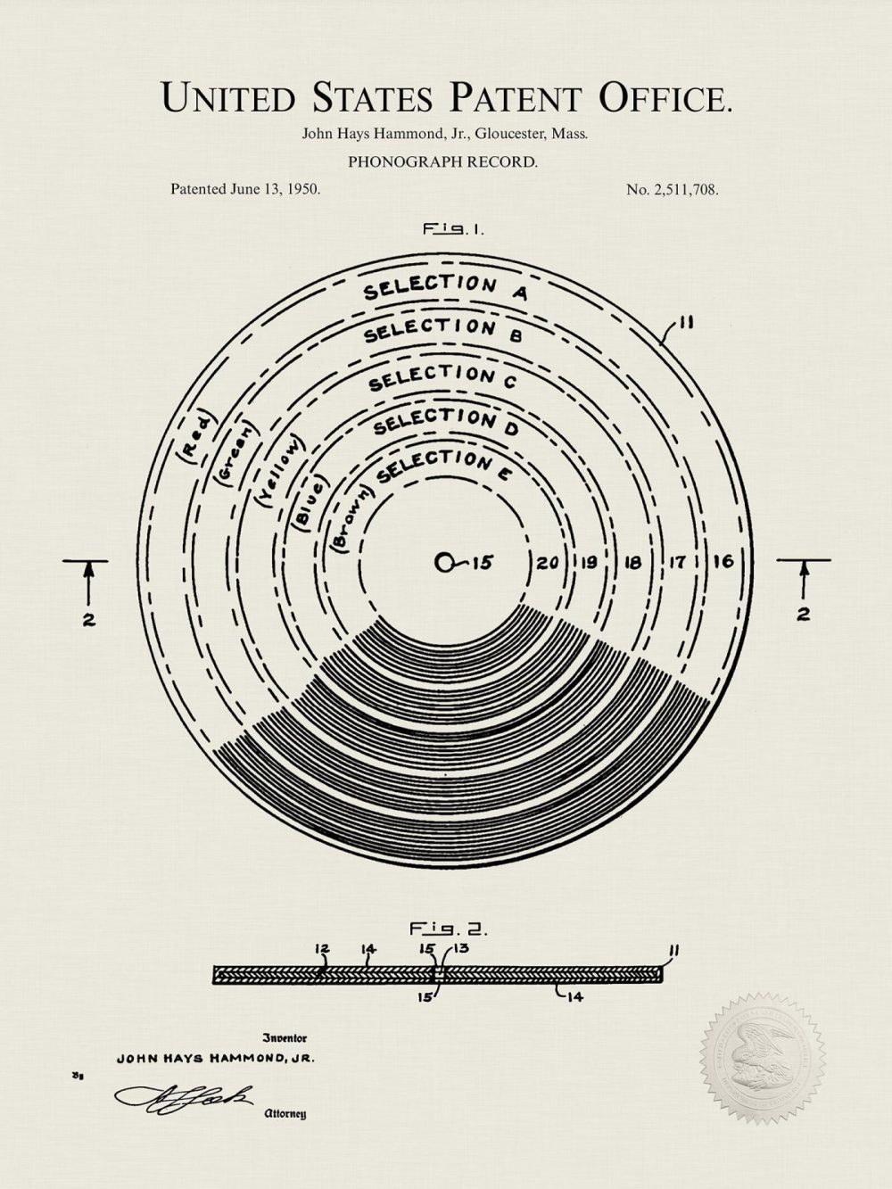 Music / Hip Hop / Instruments | Music Studio Decor | Patent Print Set Music / Hip Hop / Instruments Antique