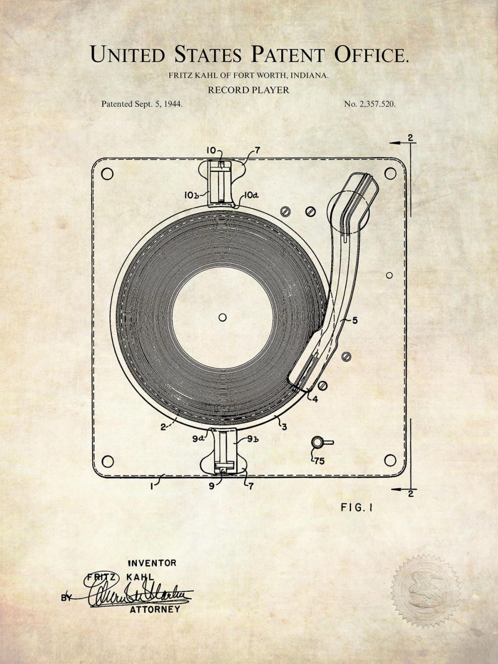 Music / Hip Hop / Instruments | Record Player | 1944 Farnsworth Patent Music / Hip Hop / Instruments Antique