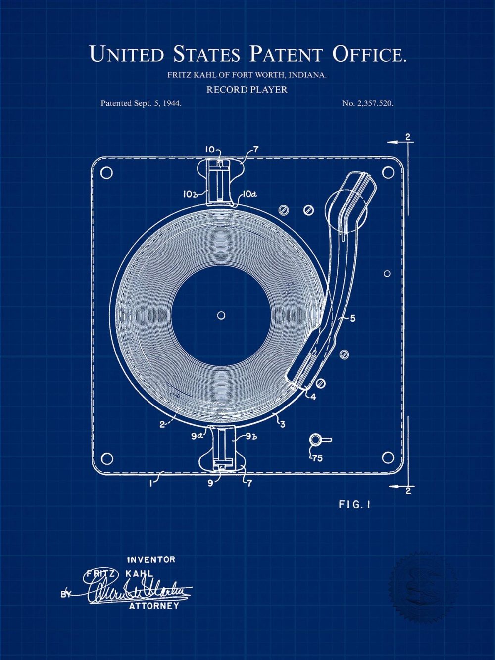 Music / Hip Hop / Instruments | Record Player | 1944 Farnsworth Patent Music / Hip Hop / Instruments Antique