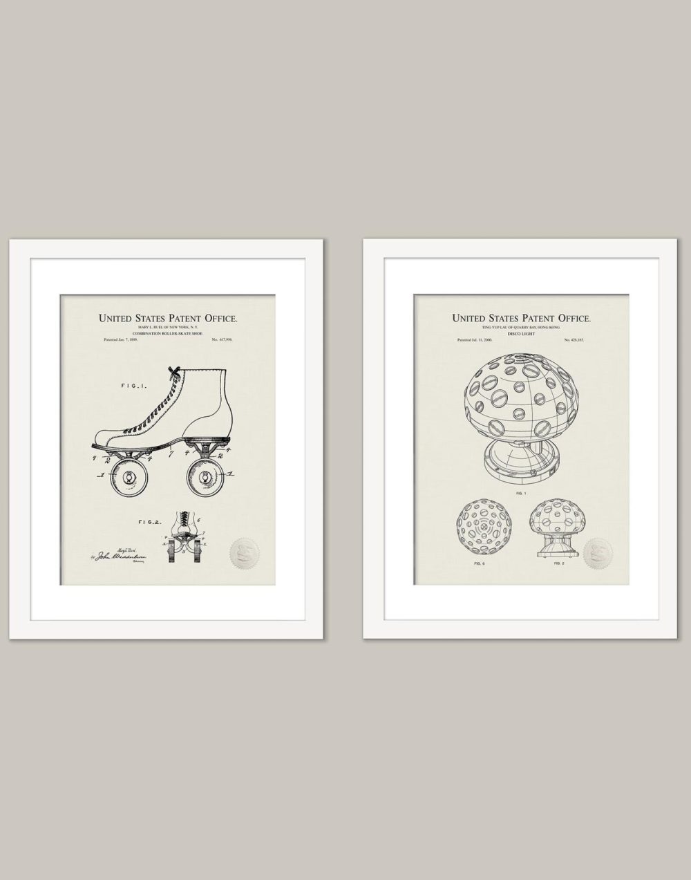 Music / Hip Hop / Instruments | Retro Disco Collection | 2 Patent Prints Music / Hip Hop / Instruments Antique