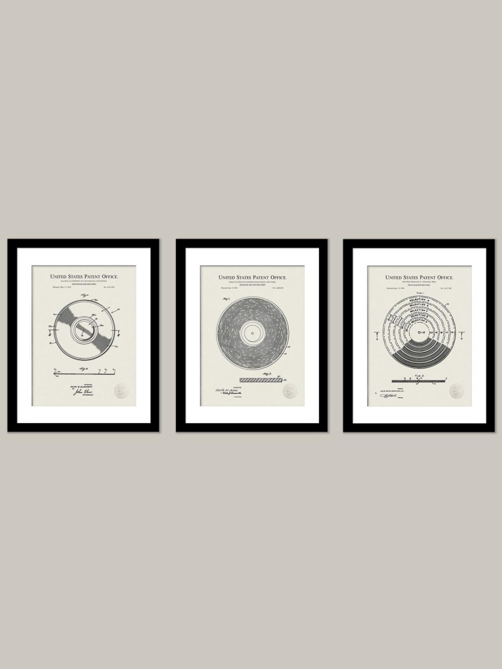 Music / Hip Hop / Instruments | Vintage Phonograph Record Patent Set Music / Hip Hop / Instruments Antique