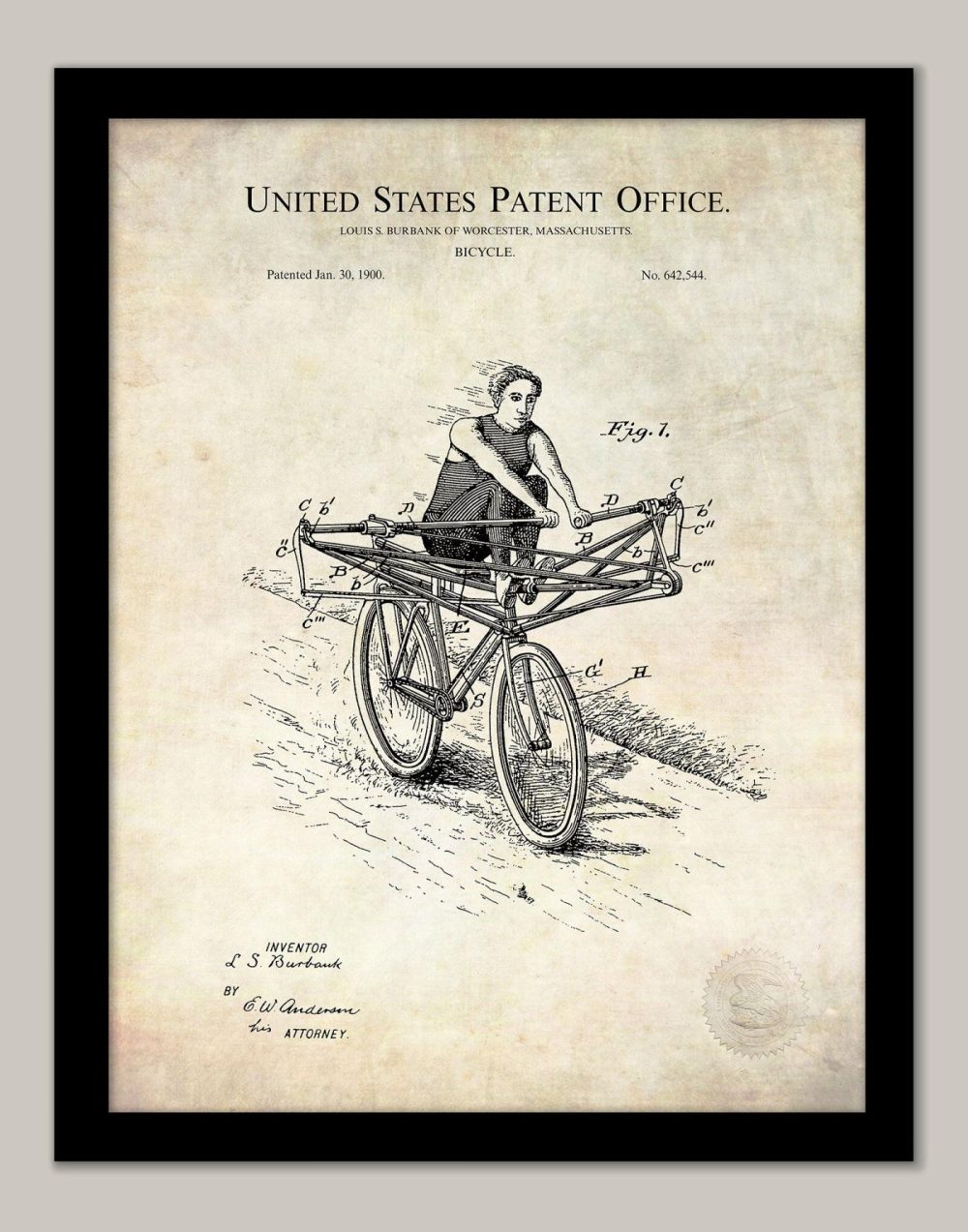 Sports | Bicycle Concept | 1900 Patent Shop Antique