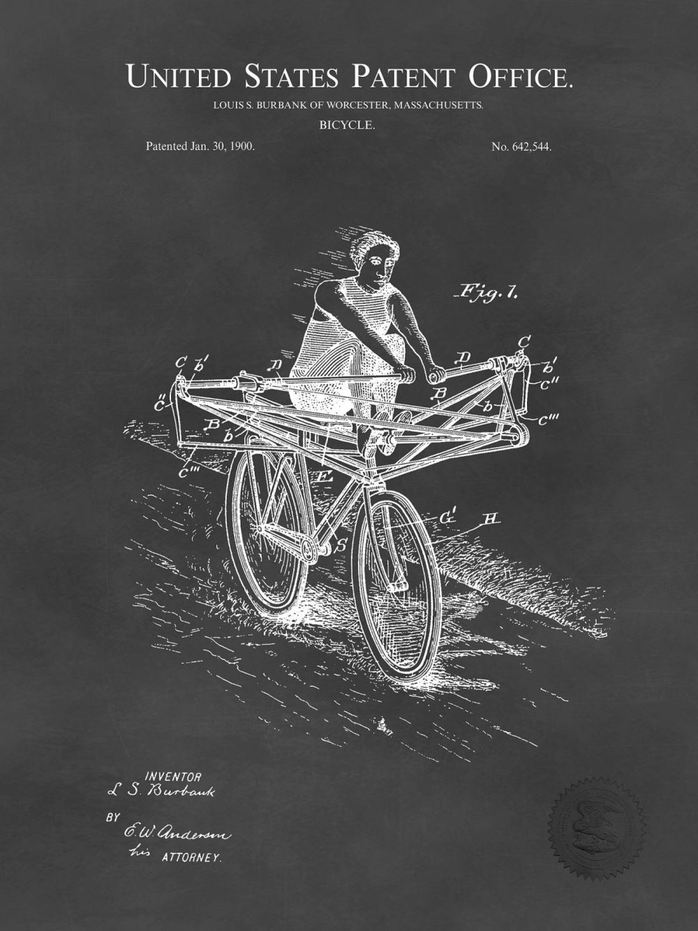 Sports | Bicycle Concept | 1900 Patent Shop Antique