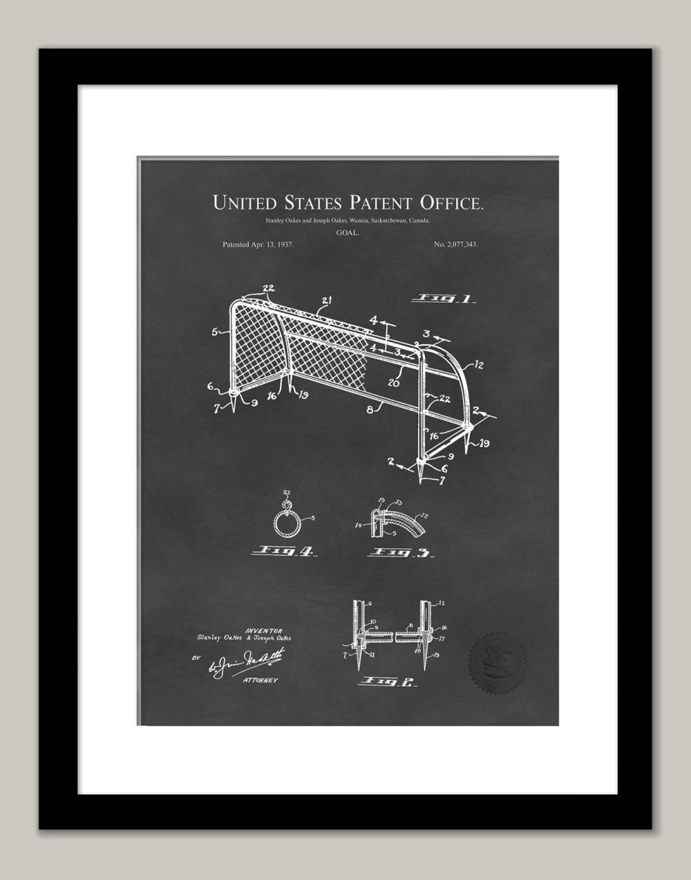 Sports | Soccer Goal | 1937 Patent Shop Antique