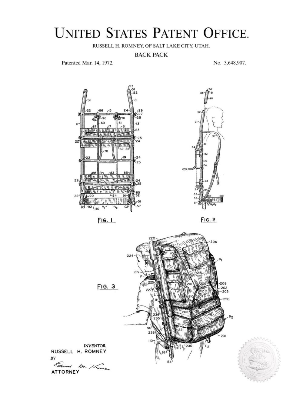 Sports | Vintage Backpack | 1972 Patent Shop Antique