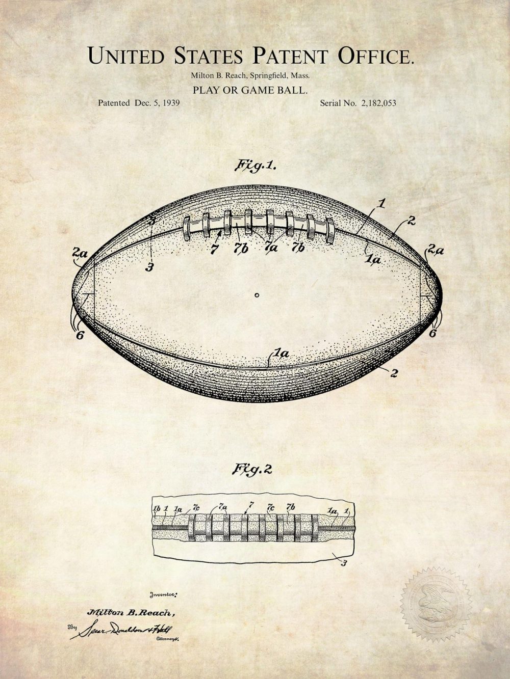 Sports | Vintage Football Equipment Patents Shop Antique