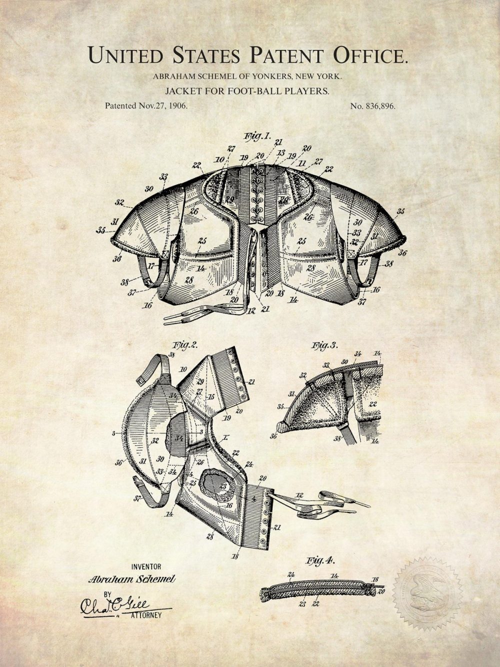 Sports | Vintage Football Equipment Patents Shop Antique