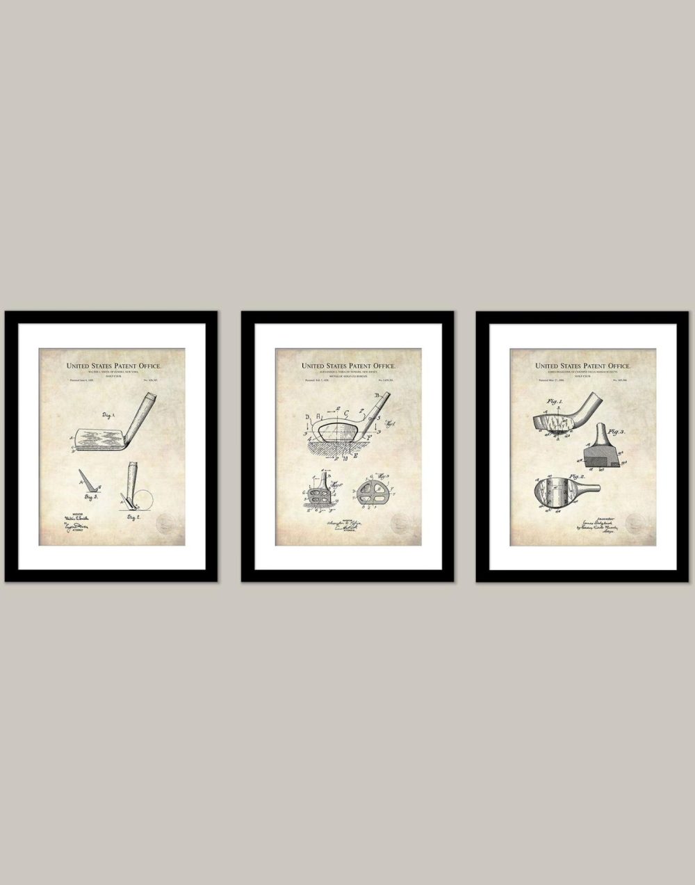 Sports | Vintage Golf Club Patent Collection Shop Antique