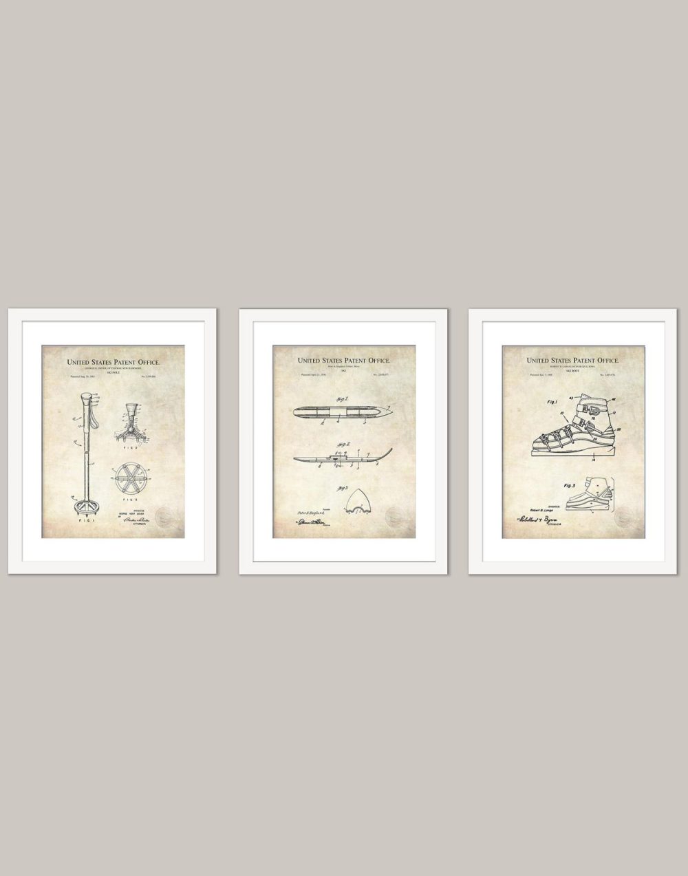 Sports | Vintage Skiing Equipment Patent Collection Shop Antique