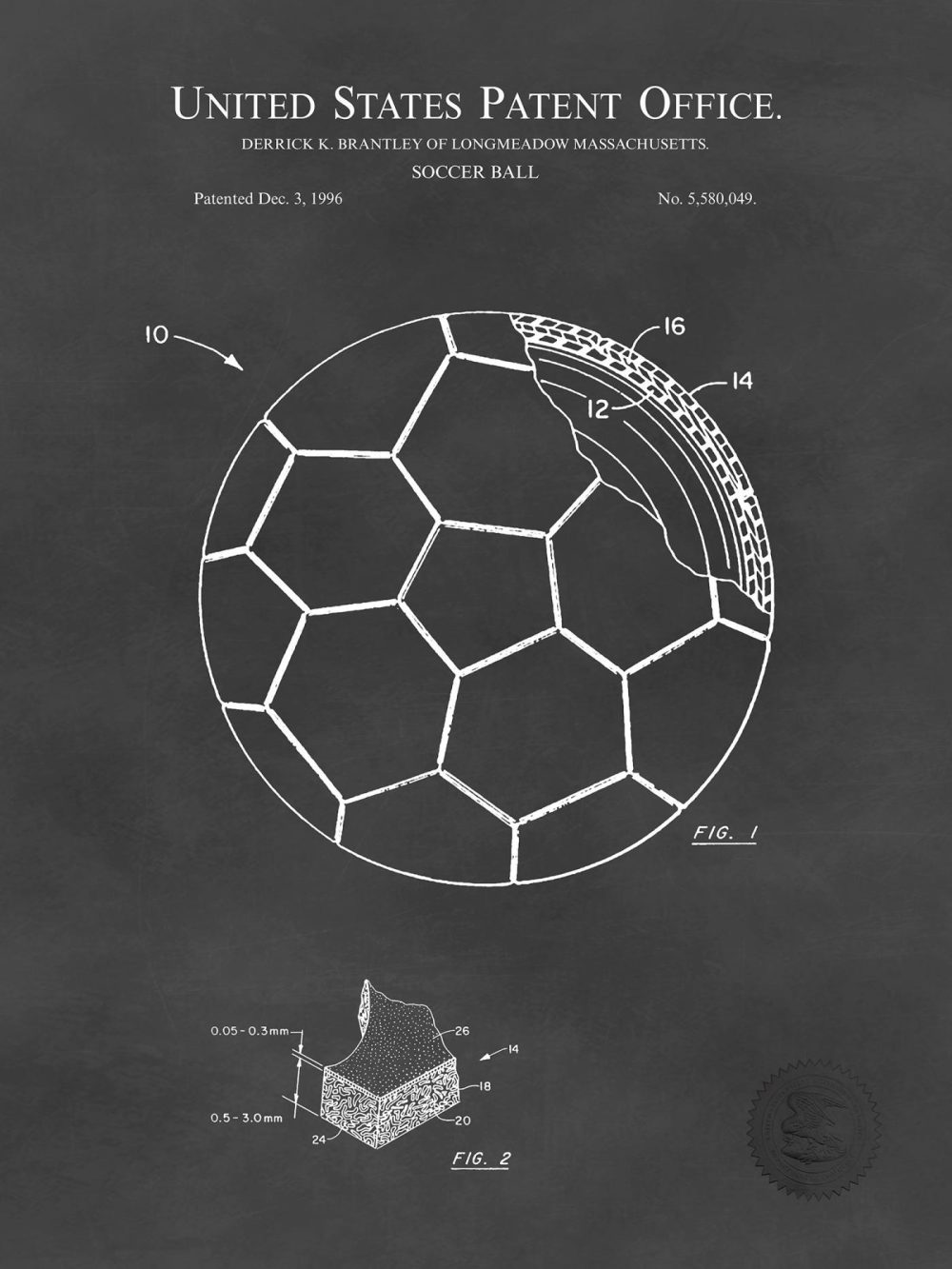 Sports | Vintage Soccer Patent Collection Shop Antique