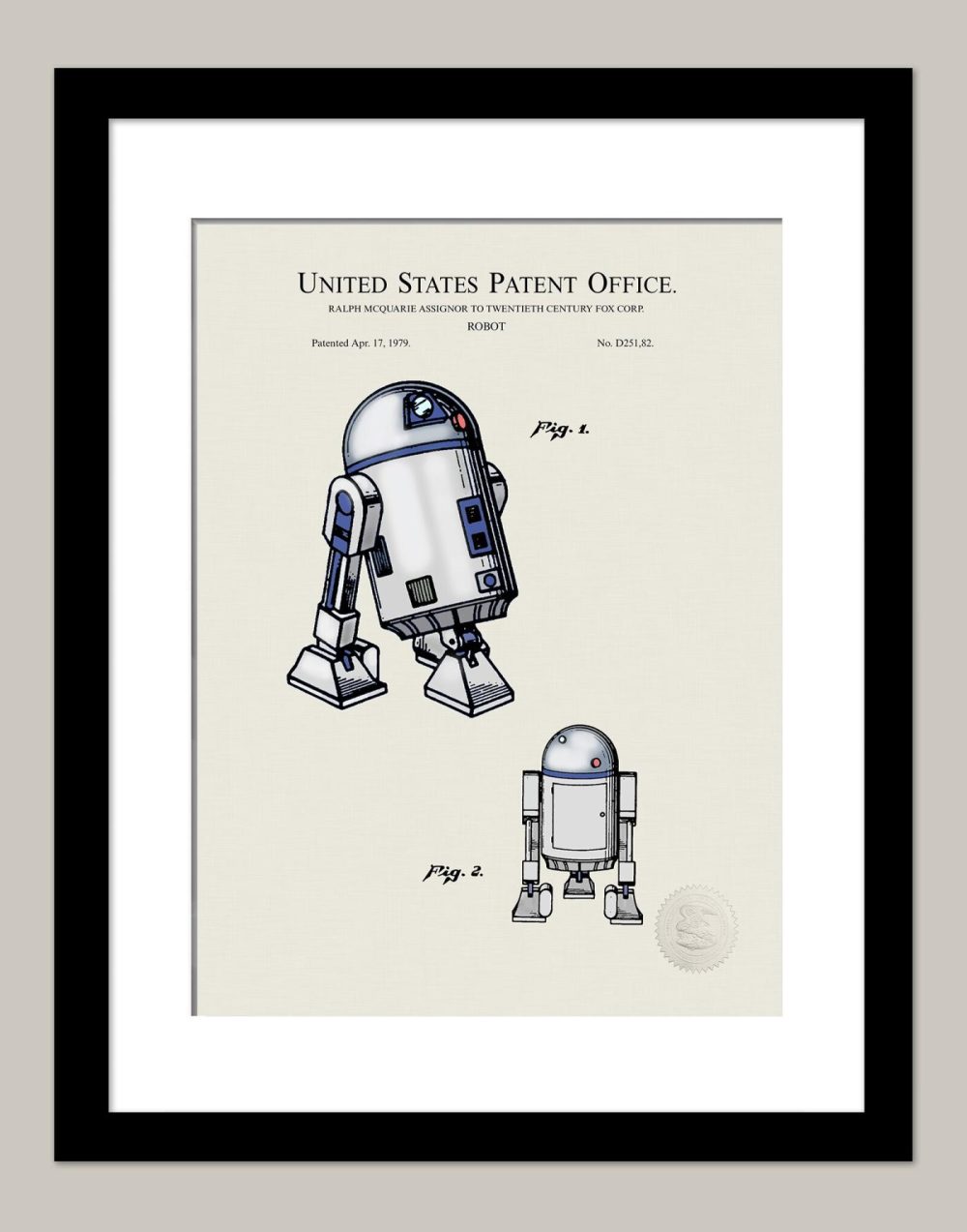 Space / Science Fiction | R2-D2 Robot | 1979 Star Wars Toy Patent Shop Antique