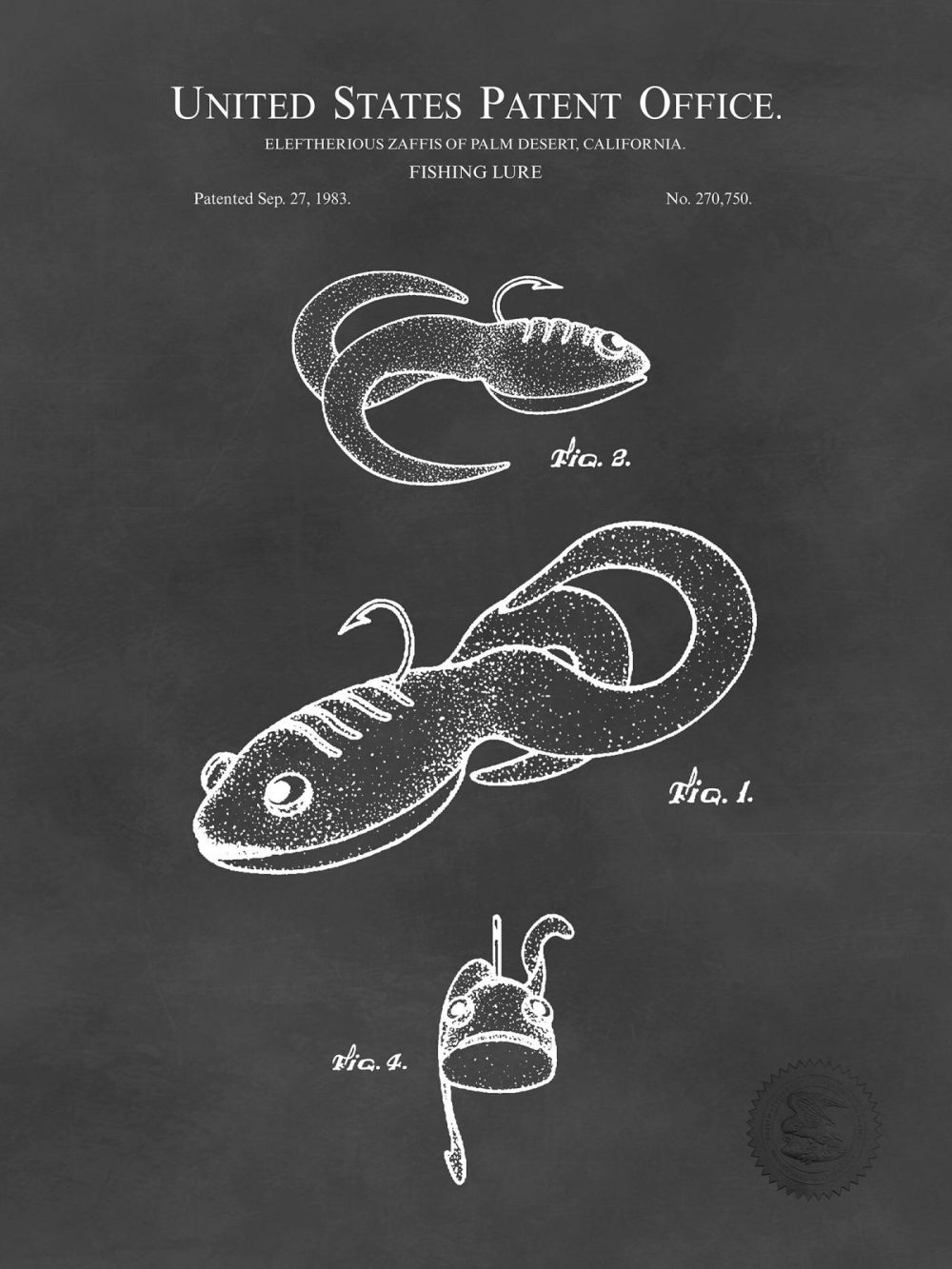 Sports | Fishing Lure Design | 1893 Patent Shop Antique