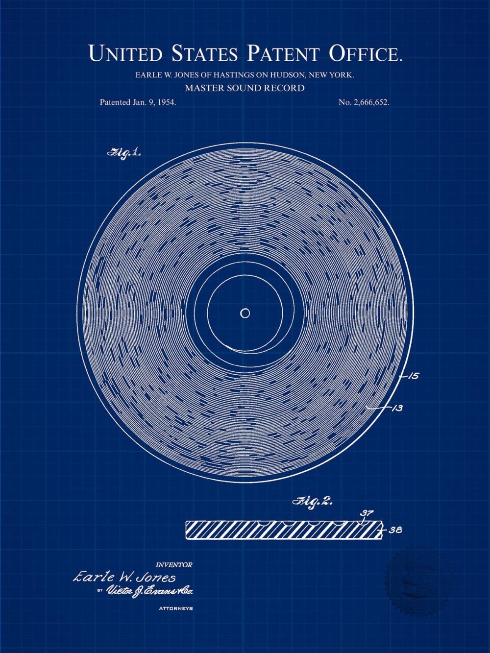 Music / Hip Hop / Instruments | Master Sound Record | 1954 Patent Music / Hip Hop / Instruments Antique