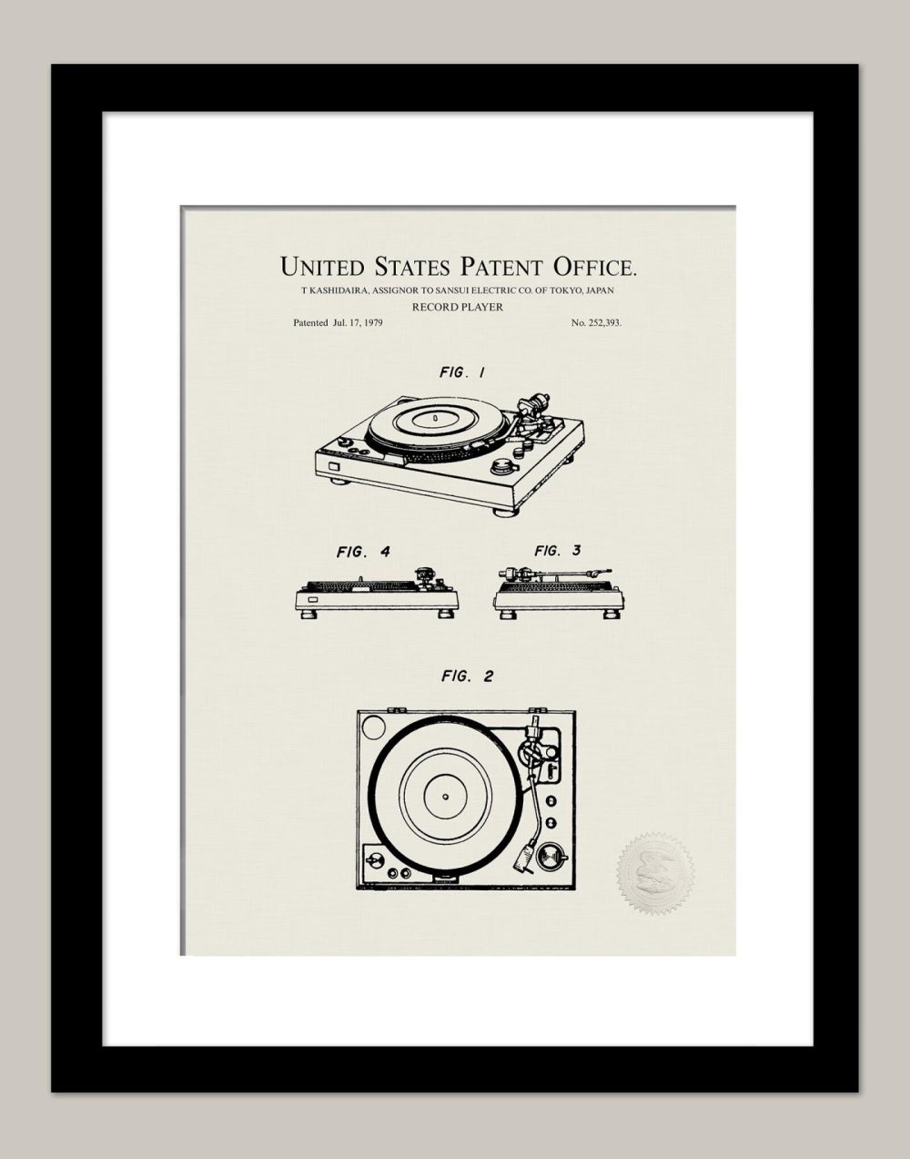 Music / Hip Hop / Instruments | Record Player Design | 1979 Sansui Patent Music / Hip Hop / Instruments Antique