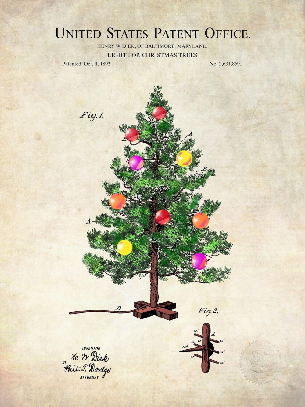 Christmas / Holiday | Antique Christmas Tree Patent Collection Christmas / Holiday Antique