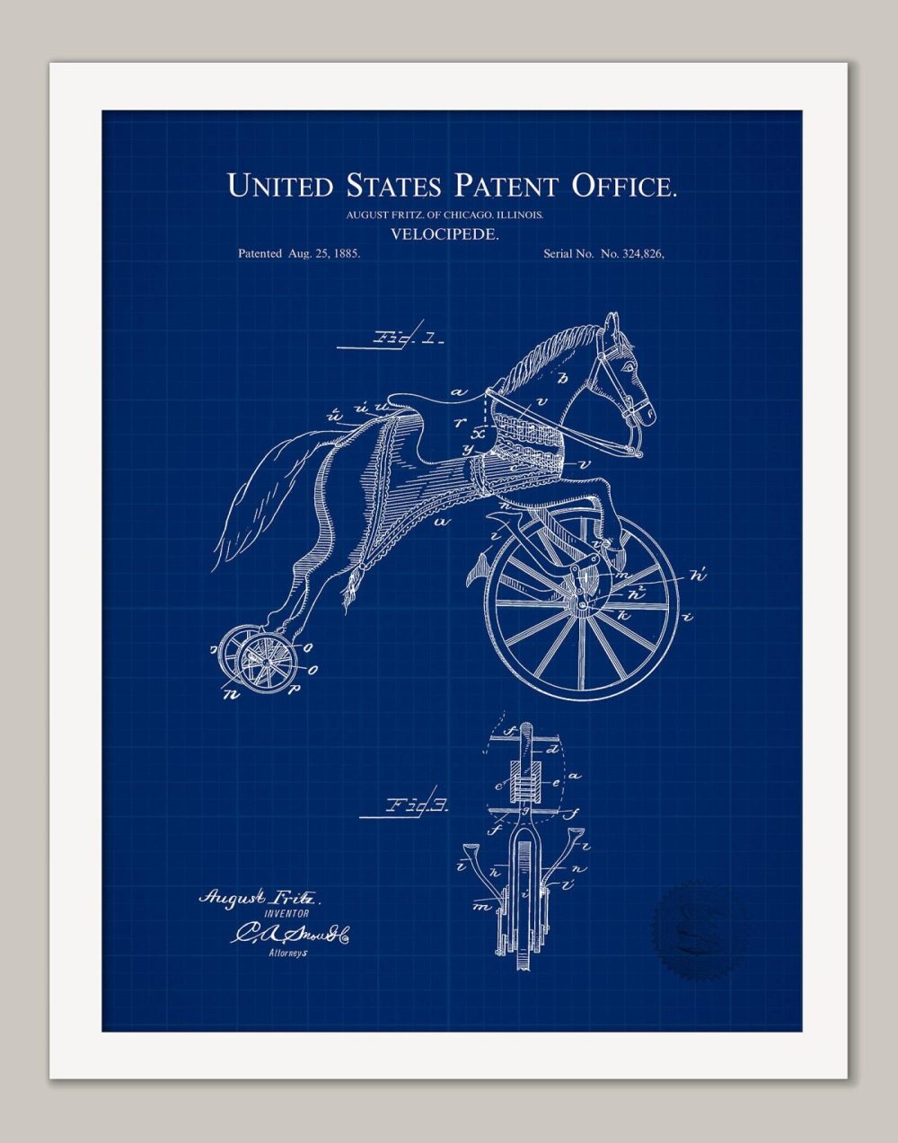 Carnival / Steampunk / Occult | Horse Velocipede | 1885 Patent Carnival / Steampunk / Occult Antique