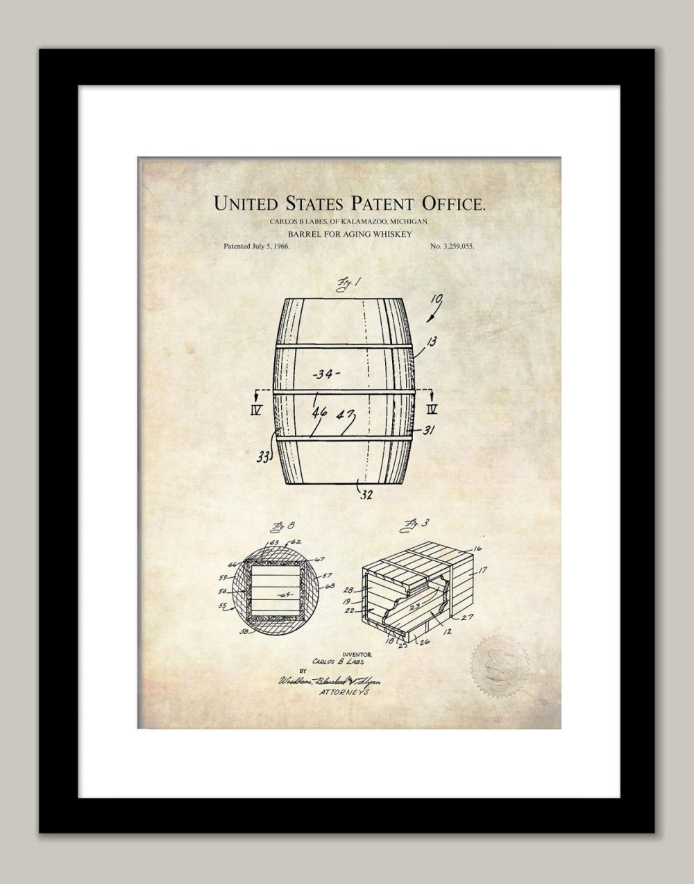 Man Cave / Poker / Cigar | Whisky Barrel | 1966 Patent Beer / Whiskey / Wine Antique