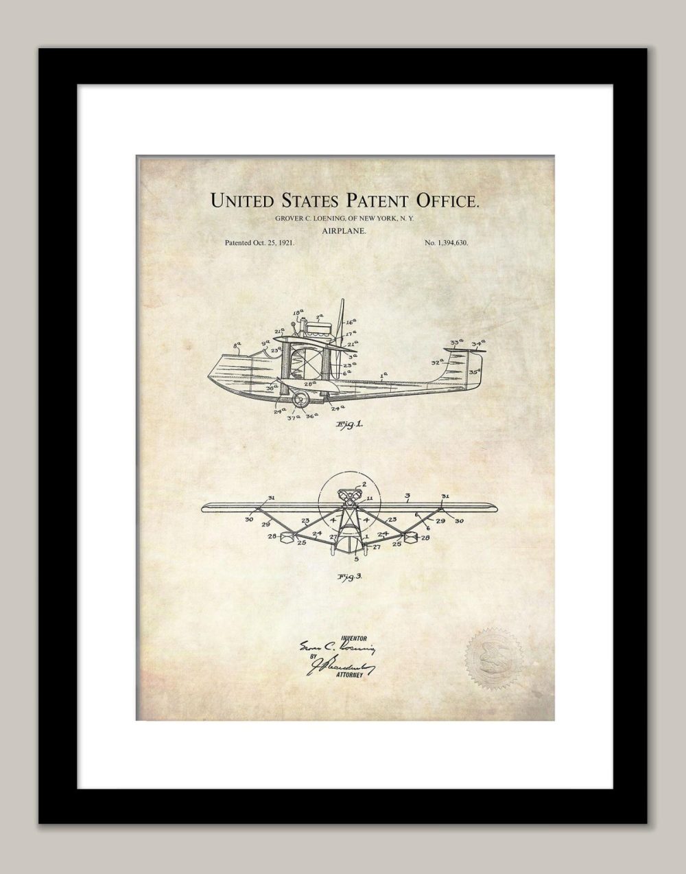 Aeronautics | 1921 Flying Boat Print Aeronautics Aeronautics