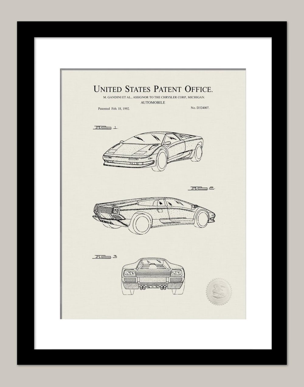 Automobiles | Lamborghini Diablo | 1999 Automobile Patent Automobiles Antique