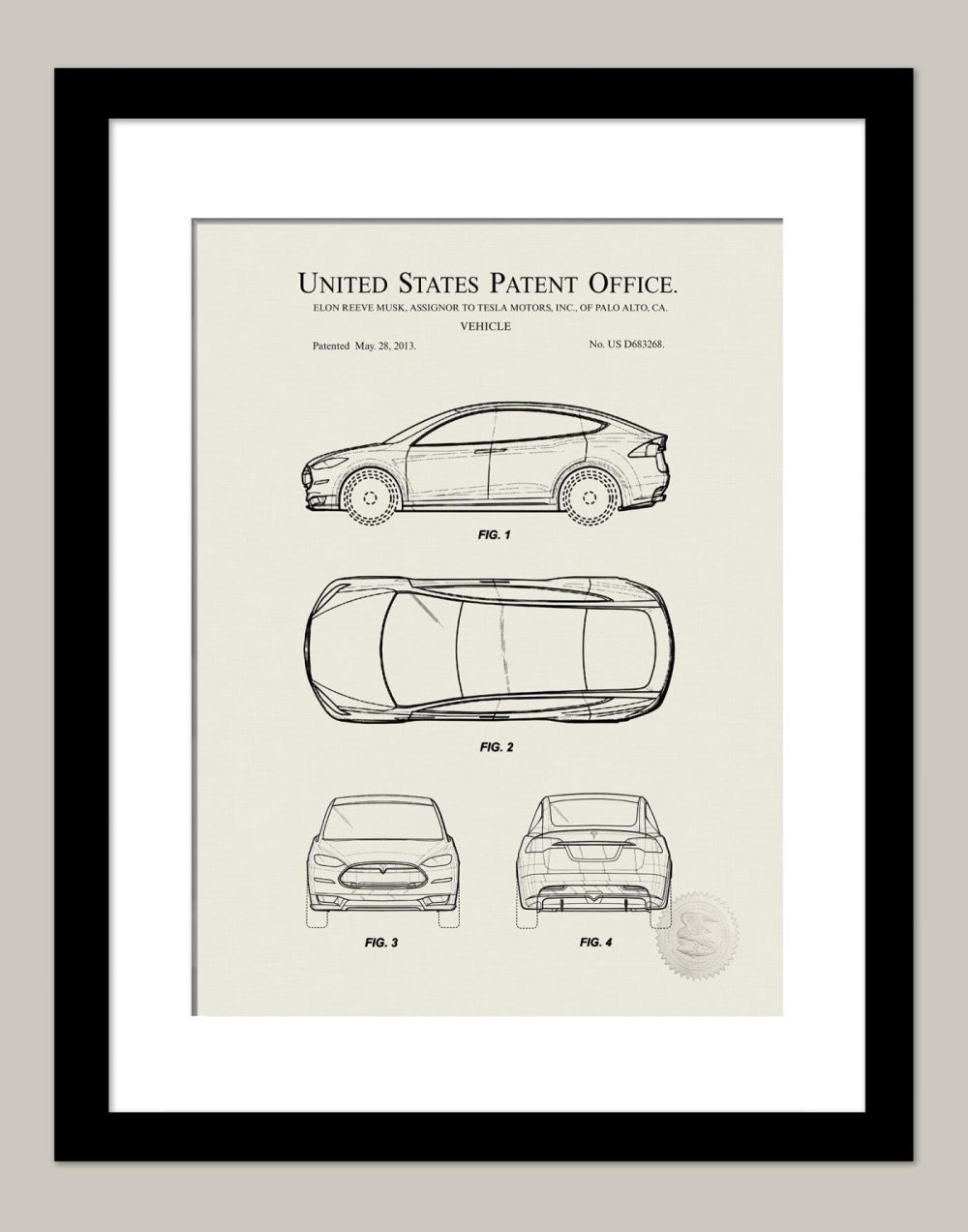 Automobiles | Model X | 2013 Telsa Patent Automobiles Antique